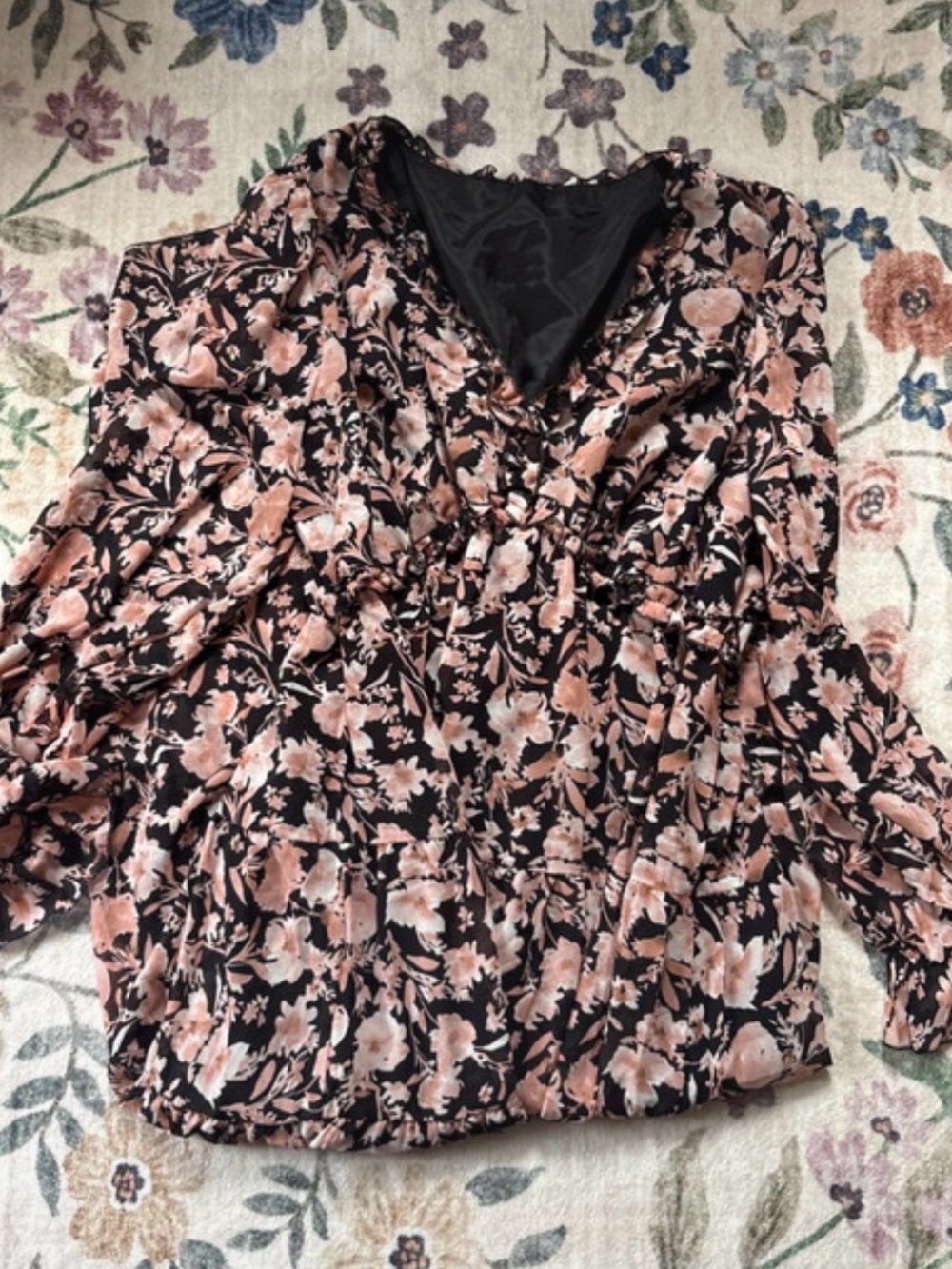 Long sleeve floral maxi dress